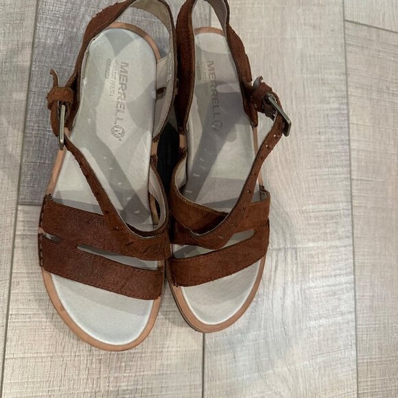 MERRELL PRAIRIE BROWN SANDALS SHOES SIZE 9 - Picture 2 of 12